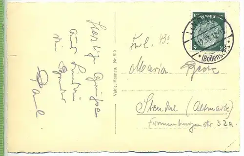 Lindau i. B. um 1930/1940, Verlag:  Vahle, Hagenau , Postkarte mit Frankatur, mit Stempel, LINDAU, 6.12.33