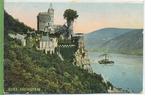 Burg, Rheinstein um 1920,  Verlag: K. Suder, Mainz, 568,  Postkarte,  unbenutzte Karte,  Erhaltung: I-II