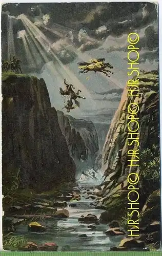 Die Sage von der Roßtrappe  um 1910/1920, Verlag: Louis Glaser, Leipzig, Postkarte, unbenutzte Karte, Erhaltung: II-III