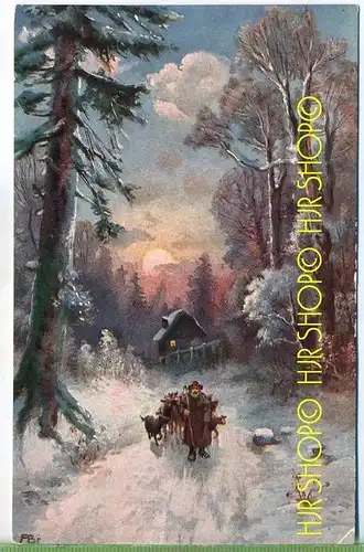 Winterlandschaft, , um 1910/1920, Verlag: ASM, Serie 509, 6 Dessins,  Postkarte unbenutzte Karte ,  Erhaltung: I-II