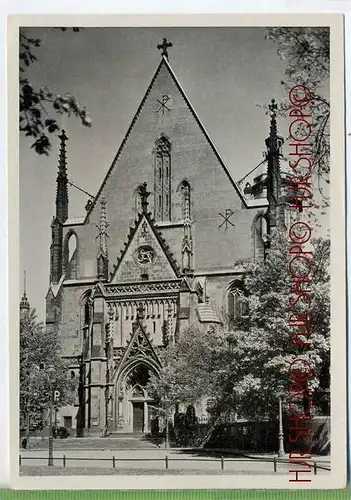 Leipzig, Thomaskirche(Portal) um 1950/1960,  Verlag: ---,  Postkarte unbenutzte Karte ,  Erhaltung: I-II, Karte