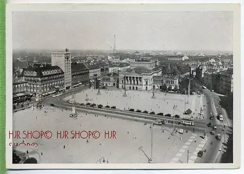 Leipzig, Augustusplatz um 1930/1940 , Verlag: Joh. Mühler, Leipzig,  Postkarte, unbenutzte Karte ,  Erhaltung: I-II