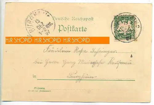 Trompeter von Säckingen, um 1890/1900,  Verlag: ---, POSTKARTE,  mit Frankatur, mit Stempel,  19. Dez. 1897