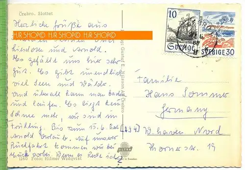 „Örebro, Slottet“   um 1960 /1970 , Postkarte Verlag: Gustaf E. Nillson