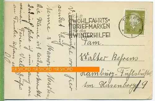„TRIER, Moselpartie mit Mariensäule.“  um 1930 /1940 , Postkarte