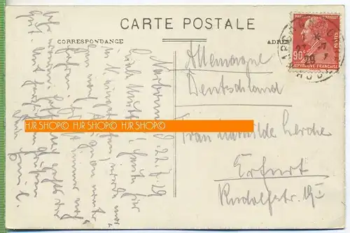 „TOULOUSE-Portail de l`Hòtel Felzins.“  um 1910 /1920,  CARTE POSTALE mit Frankatur, mit Stempel, 27.7.29