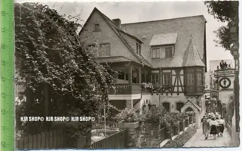 „Rüdesheim, Drosselgasse “, um 1950/1960,   Ansichtskarte,  ungebrauchte Karte
