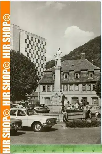 „Suhl/Thür. Wald, Waffenschmiedbrunnen am Markt“ um 1970/1980, Ansichtskarte  ungebrauchte Karte