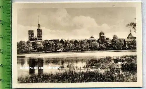 Stralsund, ca. 1920/1930,  Sammelfoto 9 x 6 cm,  Knieperteich mit Stadtansicht