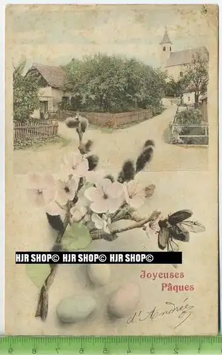 „Frohe Ostern“  um 1900/1910  , Ansichtskarte mit Frankatur, mit Stempel,