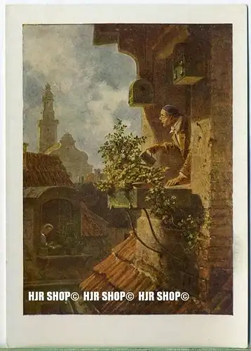 „ Das Dachstübchen, Carl Spitzweg“   um 1920/1930,  Ansichtskarte, München, Neue Pinakothek