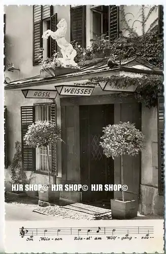 „Hotel Weisses Rössl“  um 1950/1960  , Ansichtskarte mit Frankatur, mit Stempel,