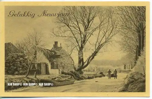 „ Gelukkig Nieuwjaar“   um 1920/1930,  Ansichtskarte, ungebrauchte Karte