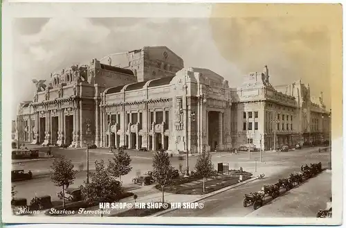 „Milano-Stazione Ferroviaria“  um 1930/1940,  ANSICHTSKARTE,  mit Frankatur, mit Stempel  11.02.1937
