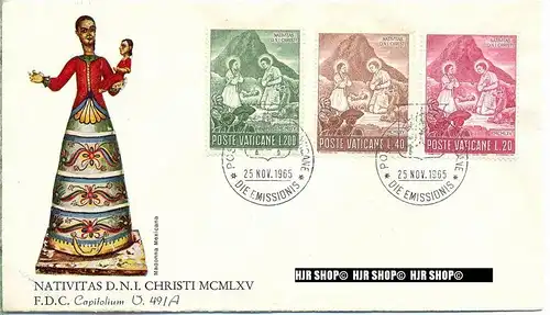 1965, FDC, Weihnachten,487+488+489 gest