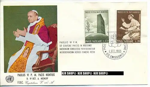 1965, FDC, Vereinte Nationen, 483-486 gest