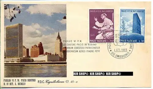 1965, FDC, Vereinte Nationen, 483-486 gest