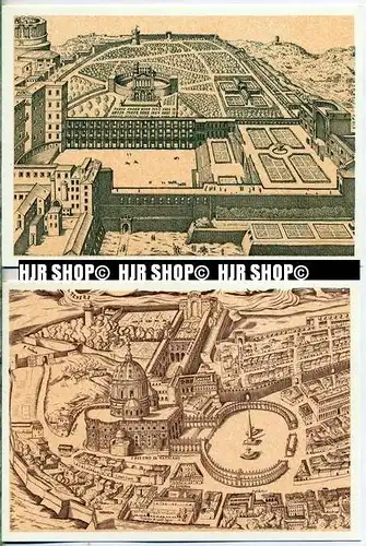 „VEDUTE DEL VATICANO, 4 x Stadtansichten“  um 1980/1990 Ansichtskarten,