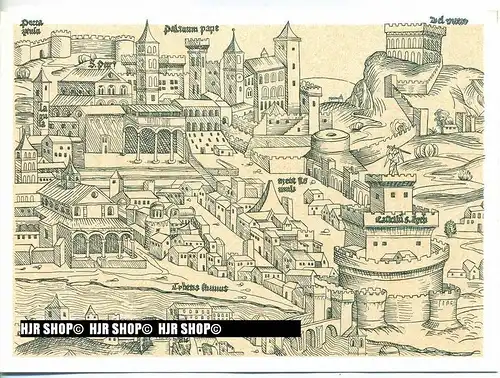 „VEDUTE DEL VATICANO, 4 x Stadtansichten“  um 1980/1990 Ansichtskarten,