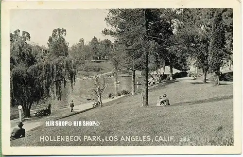 um 1940/1950 Ansichtskarte,  „Hollenbeck Park“  ungebrauchte Karte