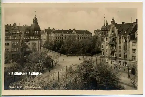 um 1930/1940  Antsichtskarte,  „Dittrichsplatz“  mit Frankatur, Stempel