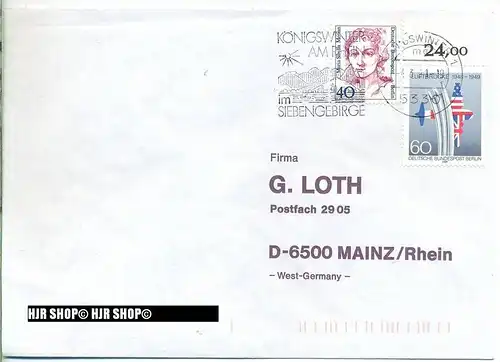 Brief, EF 788, EF842, mit Oberand
