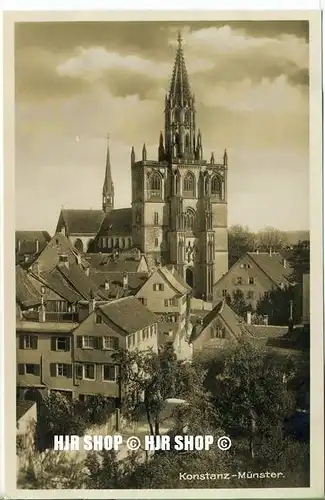 um 1920/1930 Ansichtskarte,  „Konstanz, Münster“  ungebrauchte Karte