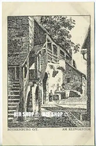 um 1920/1930 Ansichtskarte  „Am Klingentor“ , ungebrauchte Karte