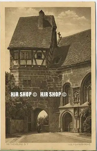 um 1920/1930 Ansichtskarte  „Wolfgangskirche“ , ungebrauchte Karte