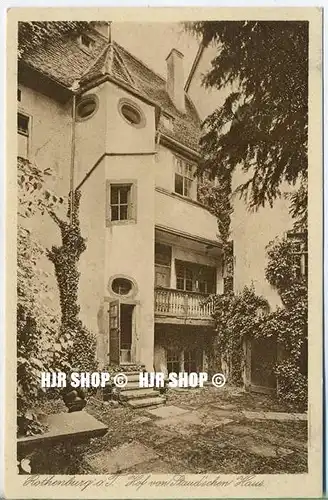 um 1920/1930 Ansichtskarte  „Hof von Staud`schen Haus“ , ungebrauchte Karte