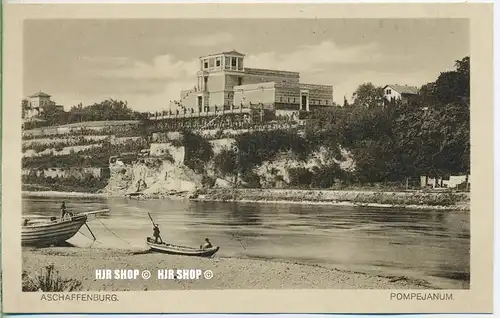 um 1920/1930 Ansichtskarte Aschaffenburg,  „POMPEJANUM“ , ungebrauchte Karte