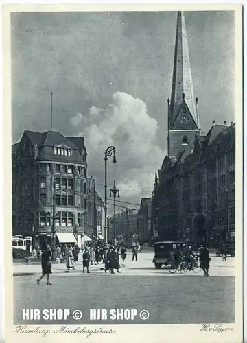 um 1920/1930 Ansichtskarte  „ Mönckebergstrasse“ , ungebrauchte Karte