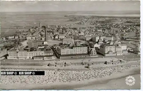 um 1950/1960 Ansichtskarte,  „Nordseebad Borkum“ mit Frankatur ( entfernt )