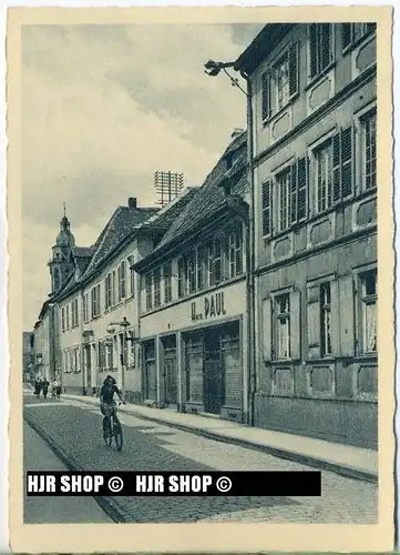 um 1940/1950 Ansichtskarte " Martin-Luther-Straße ", ungebrauchte Karte