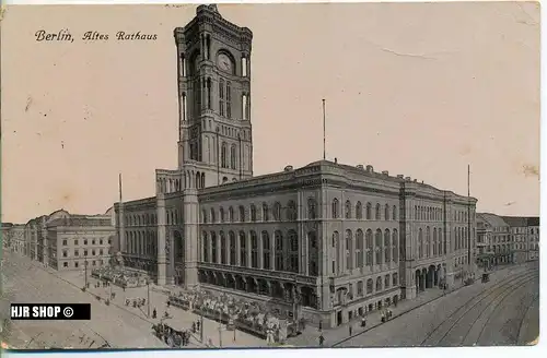 um 1910/1920 Ansichtskarte, Feldpost  “Altes Rathaus“,  gelaufene Karte mit Stempel