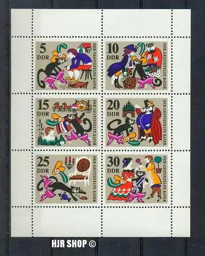 1968, 27. Nov.., Märchen (III), 1426-1431** Kleinbogen, ,  Zustand: sehr gut