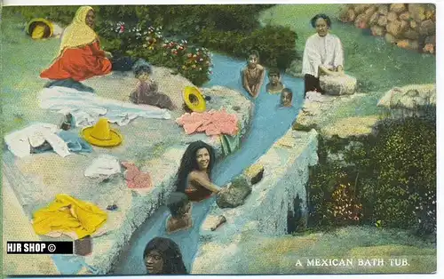 um 1920/1930 Ansichtskarte "a Mexican Bath