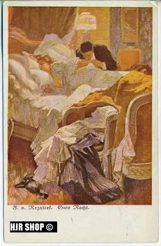 um 1900/1910 Ansichtskarte, "Gute Nacht"