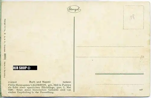 Postkarte:  Ruth und Naomi,  ungelaufen,