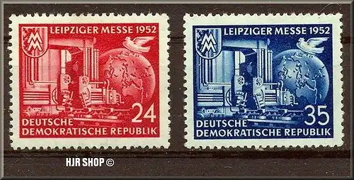 1952, 7. Sept. Leipziger Herbstmesse.Minr. 315,316**
