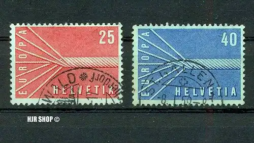 1957, 15. Juli, Europa, Satz 2 W. 646x+647x, gest.