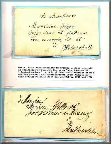 2 x vorphilatelistische Schriftstücke, Magdeburg/Preußen 1740-1778