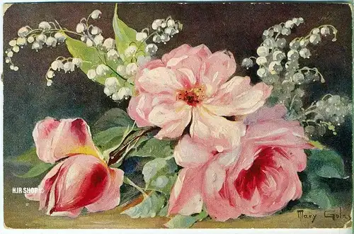 Postkarte, Blumenstilleben