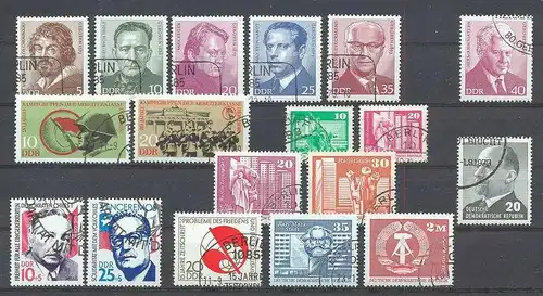 1973, Persönlichkeiten Satz 5 W 1815-19 gest., 1x 1855 gest.,