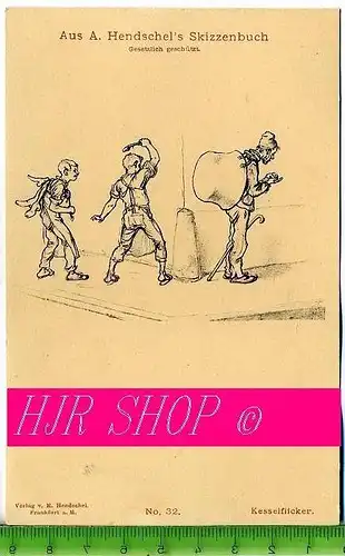 Aus A. Hendschel`s Skizzenbuch, Kesselflicker, Ungel.