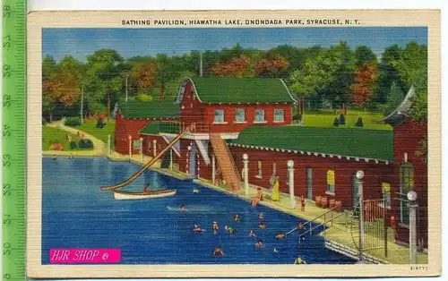 Bathing Pavillion, Hiawata Lake, Onondaga Park, Syrakuse,N.Y., ungel.