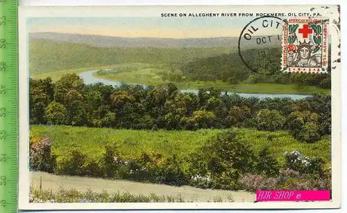 Scene on Allegheny River From Rockmere, Oil City,Pa., gel.um 1920