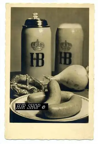 Bier und Weißwurst,  ungelaufen