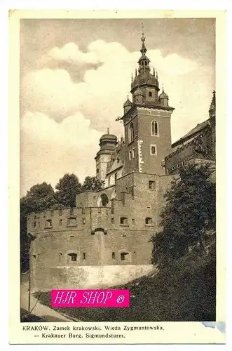 Krakauer Burg Sigmundsturm, gel. Feldpost 10.01.1940,  Krakau1