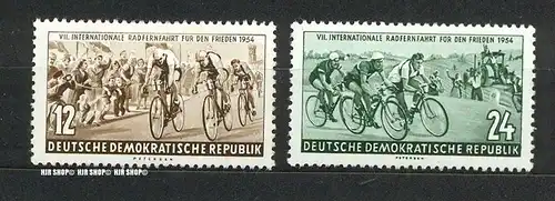 1954, Radfernfahrt, MiNR. 426+427**, Satz 2 W